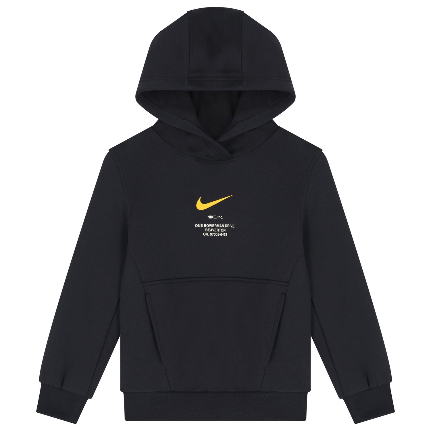 Boys Navy Blue Logo Hooded Top, 1, hi-res