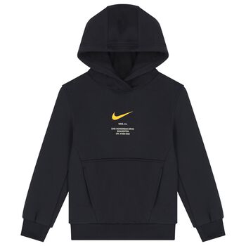 Boys Navy Blue Logo Hooded Top