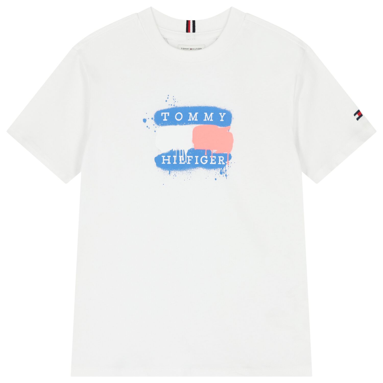 Boys White Logo T-Shirt, 3, hi-res
