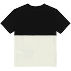 Baby Boys Black & Ivory Logo T-Shirt, 1, hi-res