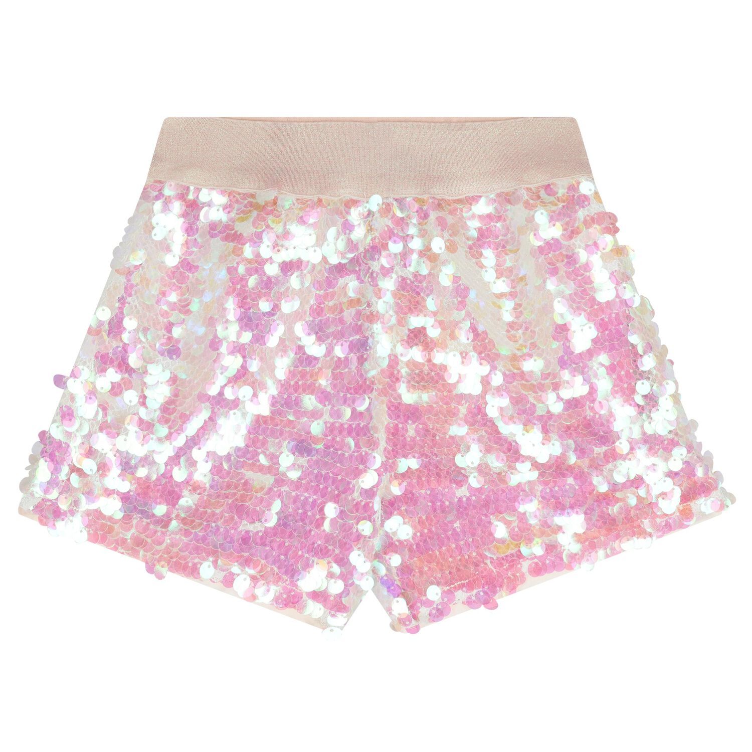 Girls Pink Iridescent Sequin Shorts, 1, hi-res