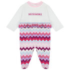 Baby Girls Purple & Pink Zigzag Babygrow Set, 1, hi-res
