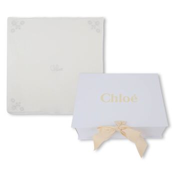 Baby Girls Ivory Floral Blanket