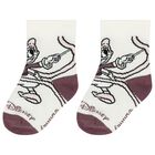 Girls Pink & White Logo Socks ( 3-Pack ), 1, hi-res