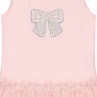 Girls Pink & Pleated Tulle Dress, 1, hi-res