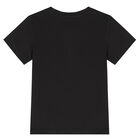 Boys Black Logo T-Shirt, 1, hi-res