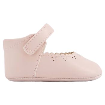 Baby Girls Pink Leather Pre Walker Shoes
