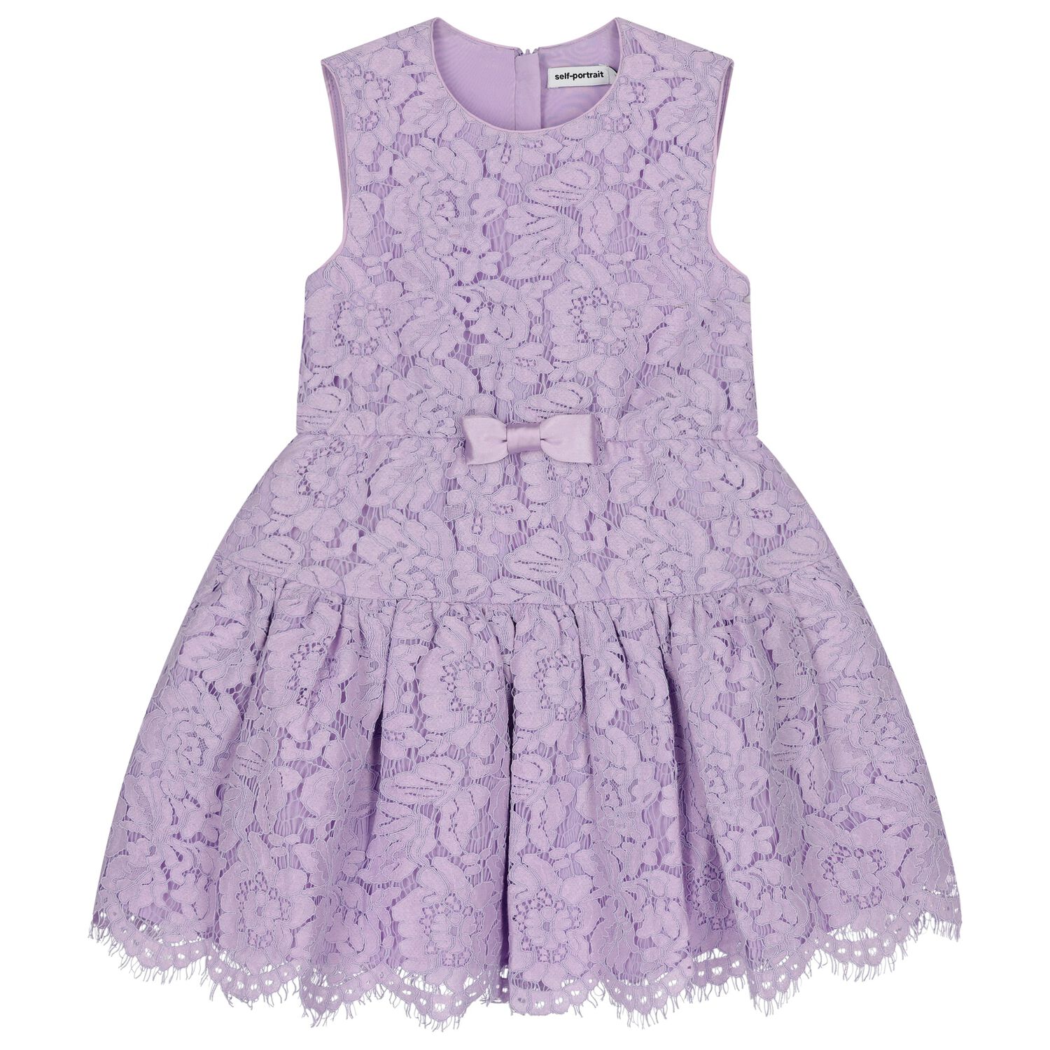 Girls Lilac Guipure Lace Dress, 1, hi-res image number null