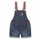 Girls Denim Dungarees, 1, hi-res