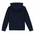 Older Boys Navy Logo Zip Up Top, 1, hi-res