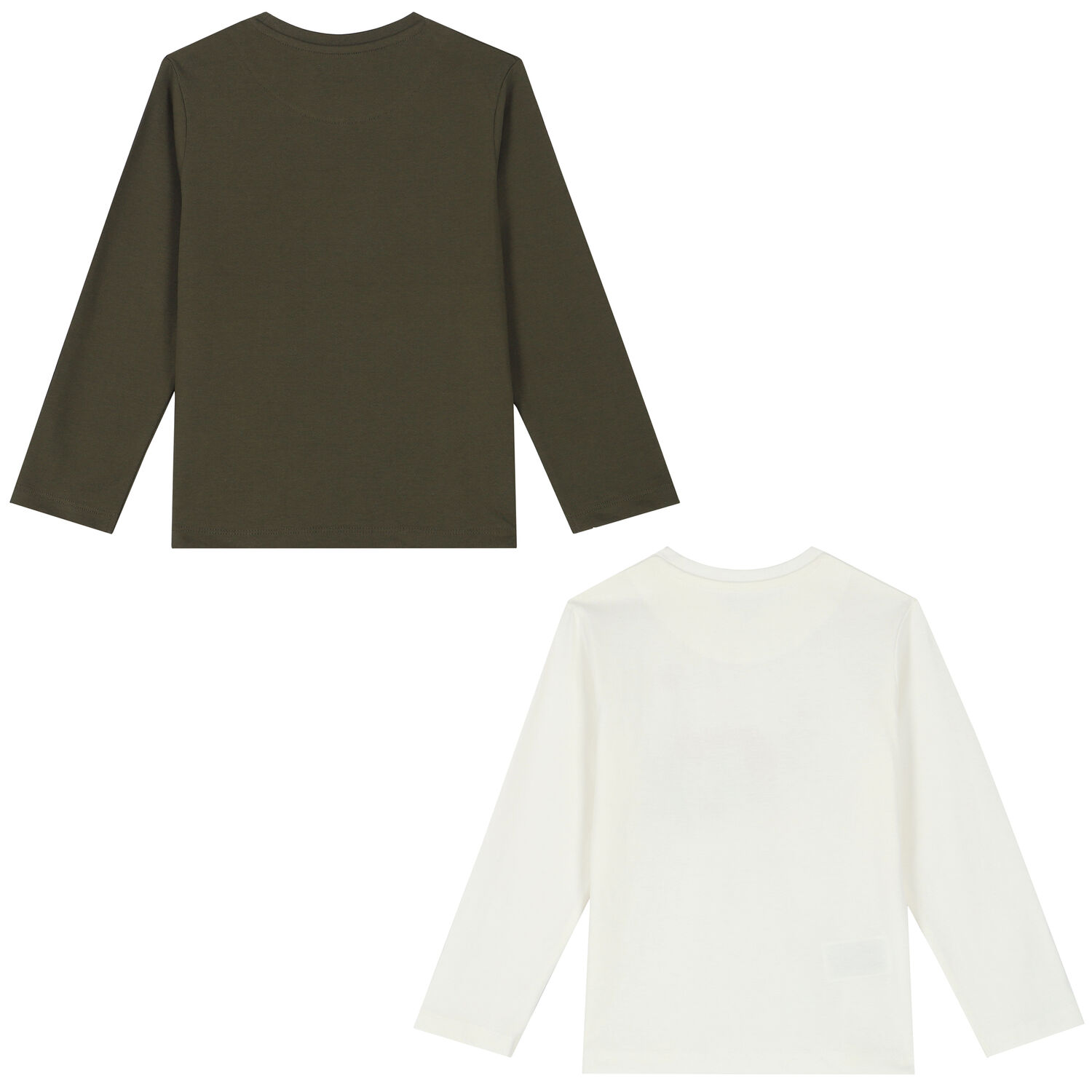 Boys Khaki & Ivory Skate Long Sleeve Top ( 2-Pack ), 2, hi-res