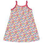 Girls White Floral Dress, 1, hi-res