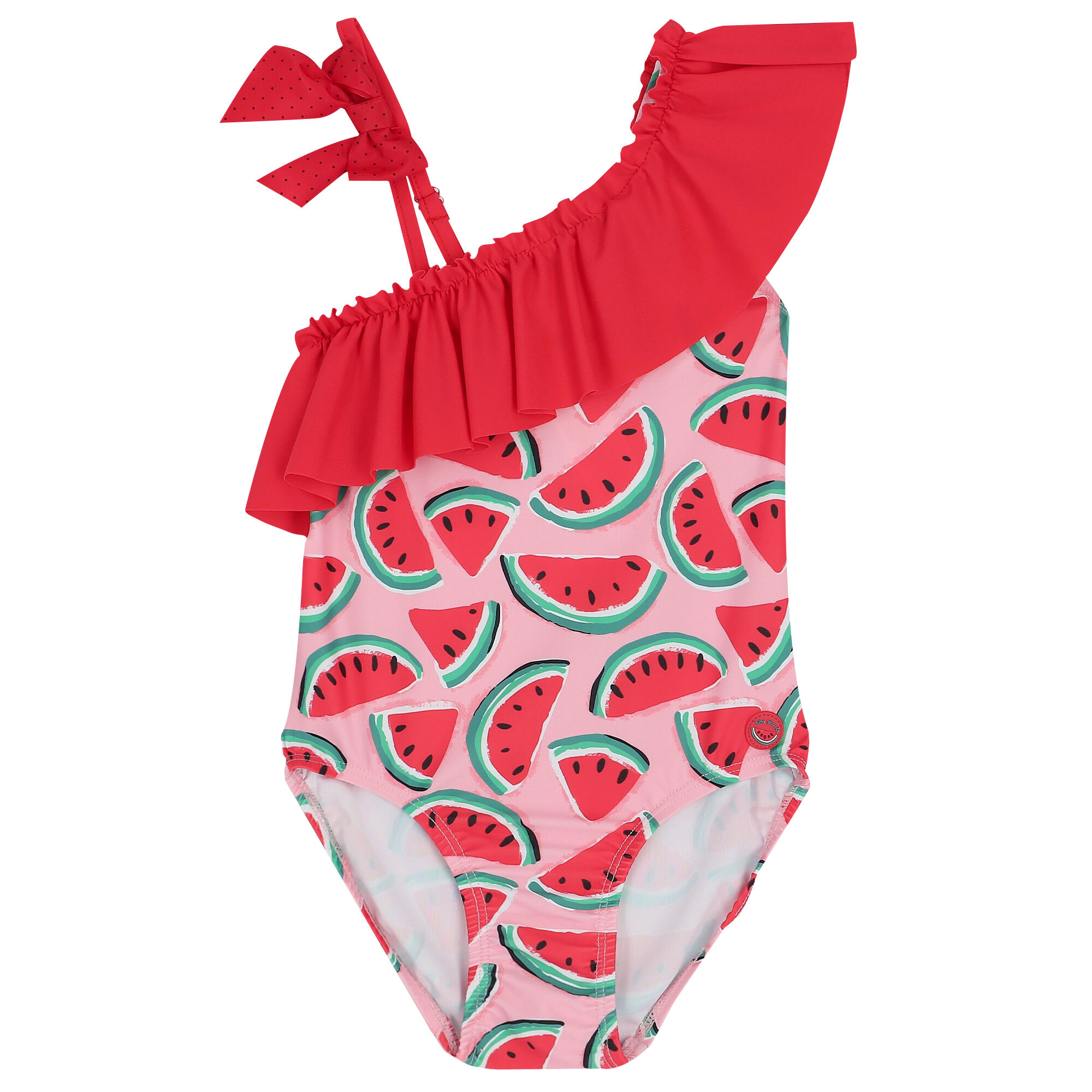 Tutto Piccolo Girls Pink Red Watermelon Swimsuit Junior Couture UK
