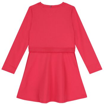 Girls Pink Logo Dress