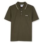 Boys Mini Me Red Logo Polo Shirt, 7, hi-res