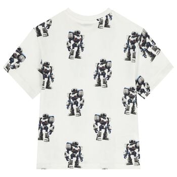 Boys Ivory Robot T-Shirt