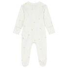 White & Beige Babygrows ( 2 Pack ), 6, hi-res