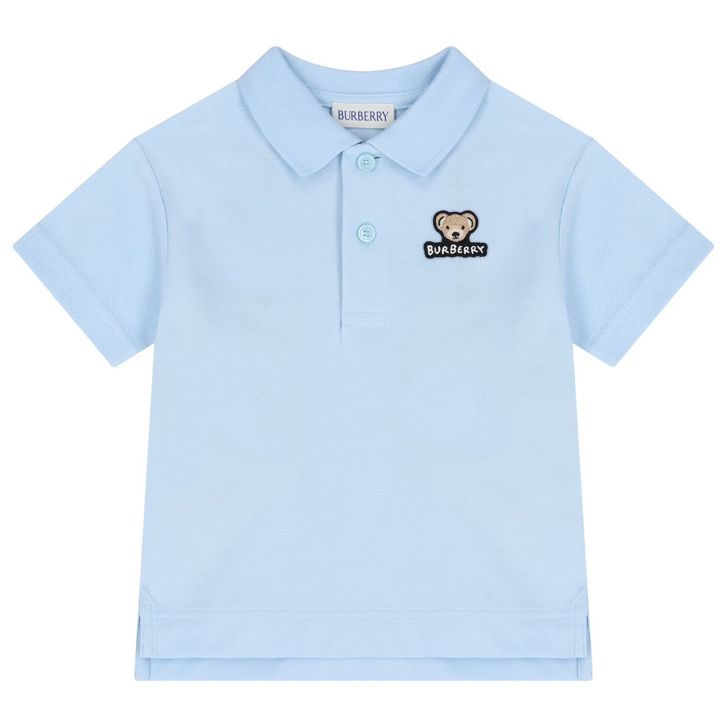 Baby Boys Blue Teddy Bear Polo Shirt, 1, hi-res image number null