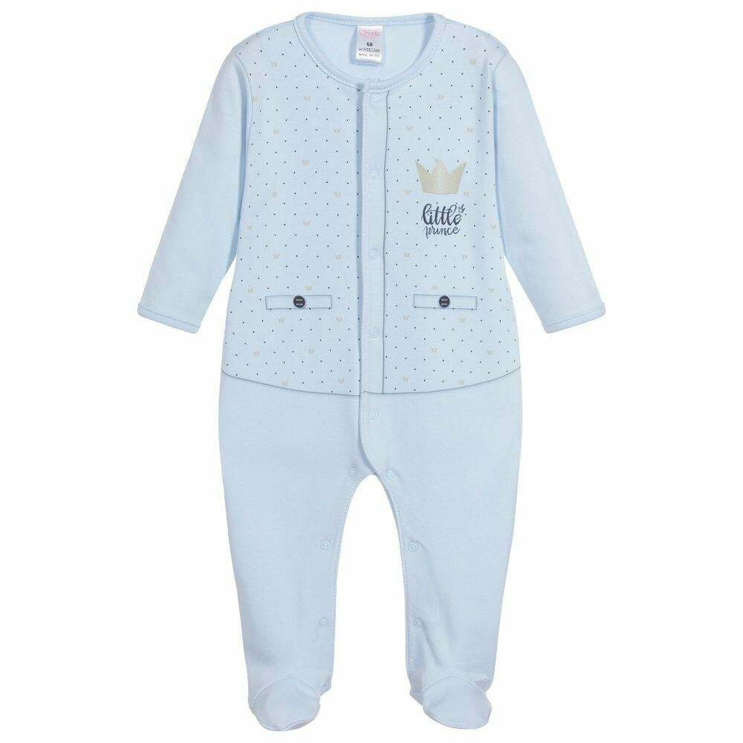 Boys Blue Babygrow, 1, hi-res