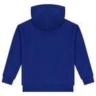 Boys Blue Logo Hooded Top, 1, hi-res