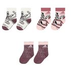 Girls Pink & White Logo Socks ( 3-Pack ), 1, hi-res