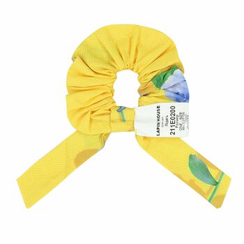 Girls Yellow Floral Scrunchie