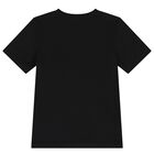 Boys Black Logo T-Shirt, 1, hi-res