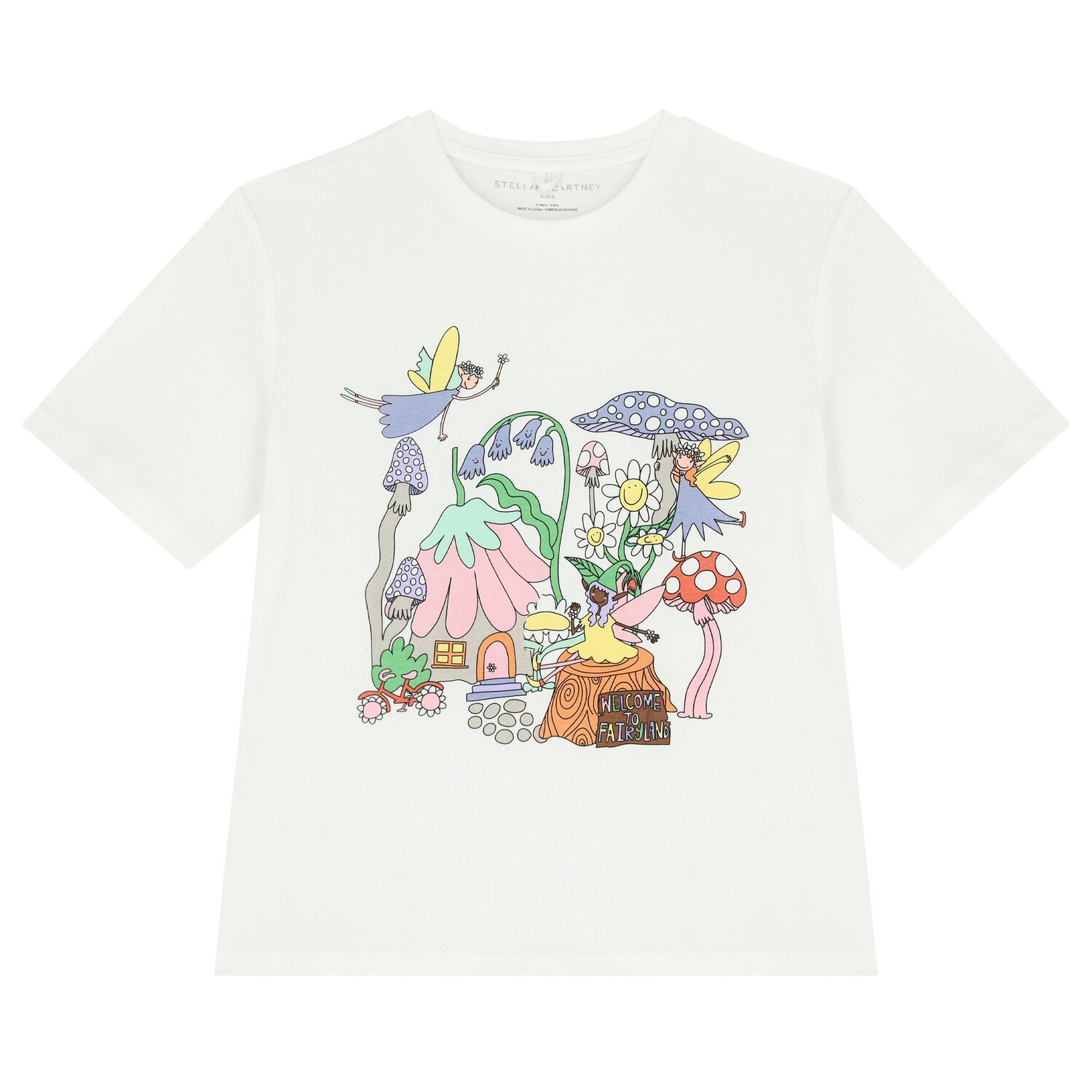 Girls White Fairy T-Shirt, 1, hi-res