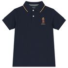 Boys Navy Blue Harry Polo Shirt, 1, hi-res