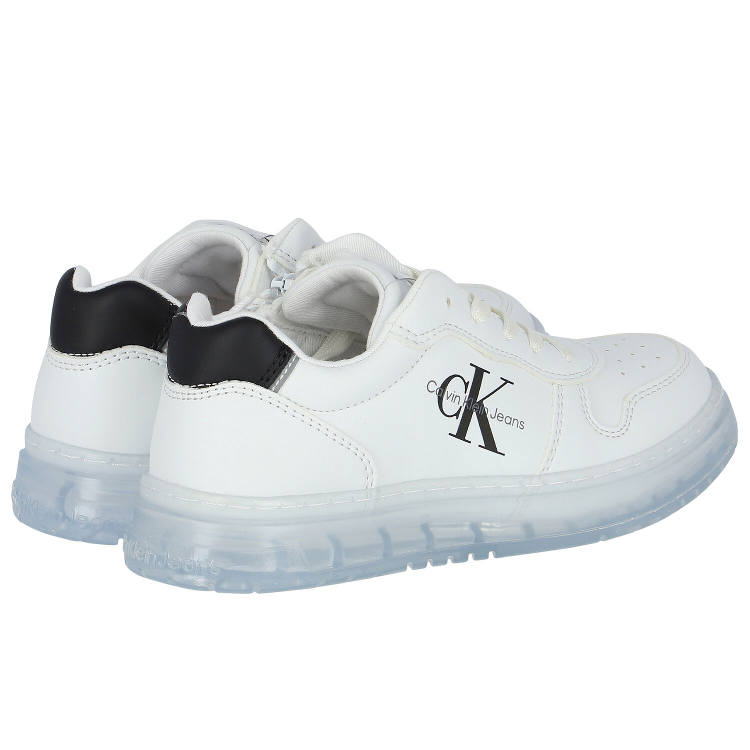 White Logo Trainers, 1, hi-res