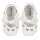 Baby Girls Ivory Bow Pre Walker Shoes, 1, hi-res