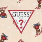 Beige Teddy Bear Logo Babygrow, 3, hi-res