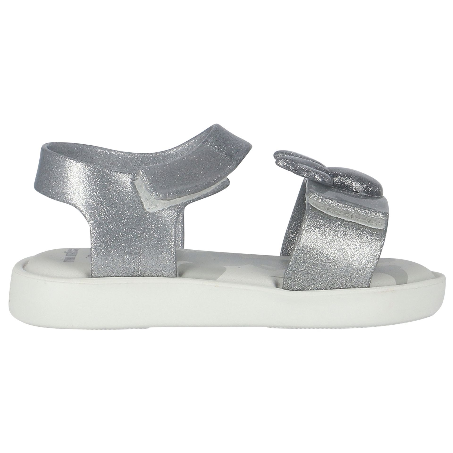 Mini Melissa Younger Girls Ivory Silver Disney Sandals Junior