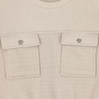 Girls Beige Wide Leg Trouser Set, 1, hi-res
