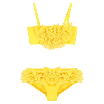Girls Yellow Tulle Bikini