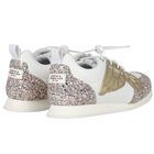 Girls White Embellished Butterfly Trainers, 1, hi-res