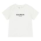 Baby Boys White Logo T-Shirt, 1, hi-res