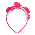 Girls Pink Flower Headband, 1, hi-res