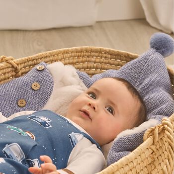 Baby Boys Blue Knitted Nest