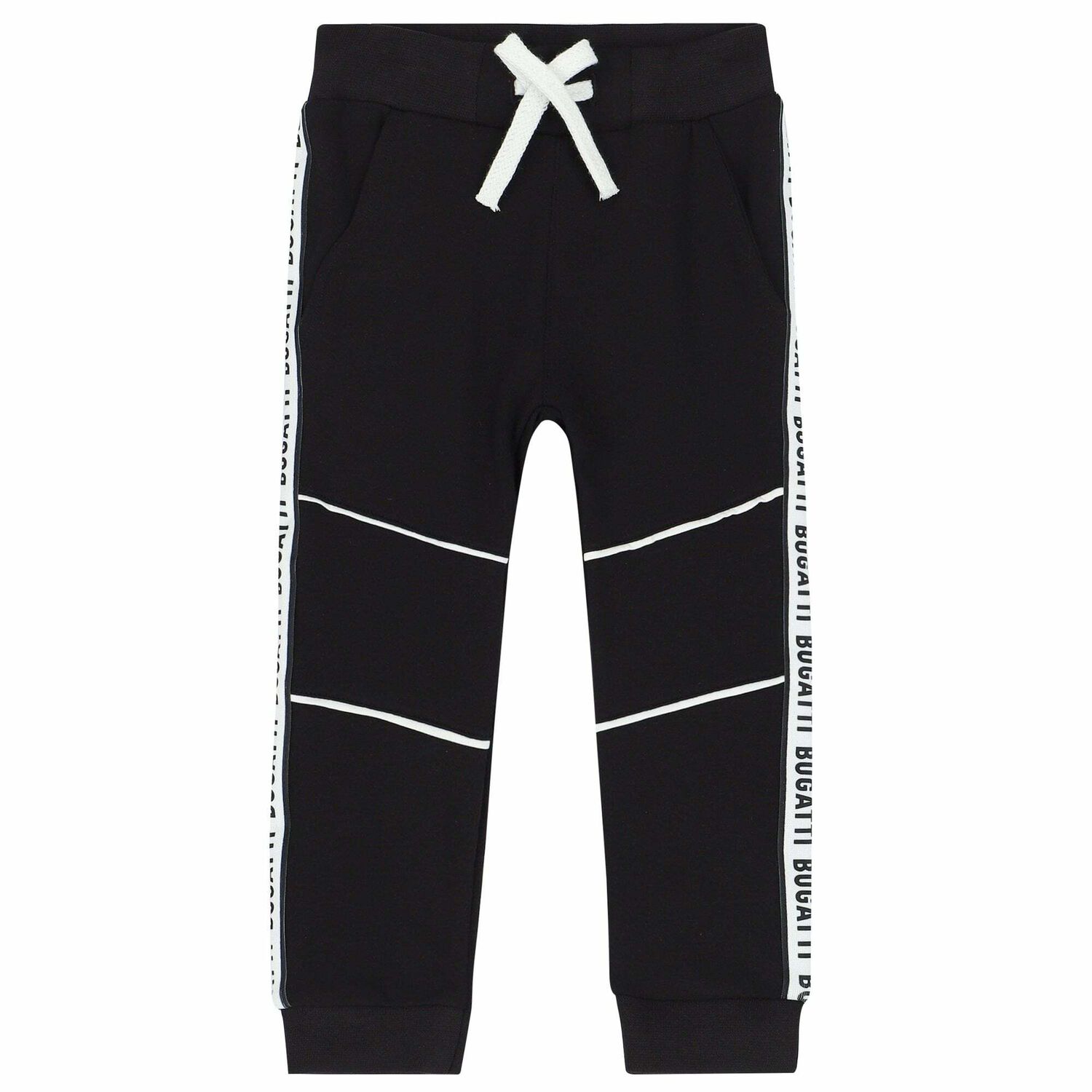 Younger Boys Black Logo Joggers, 1, hi-res