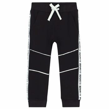 Younger Boys Black Logo Joggers