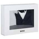 Baby Boys Navy Blue Suit Romper, 1, hi-res