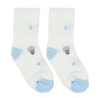 Baby Boys Blue & White Socks ( 4-Pack ), 3, hi-res