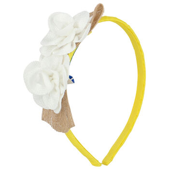 Girls Yellow Floral Headband