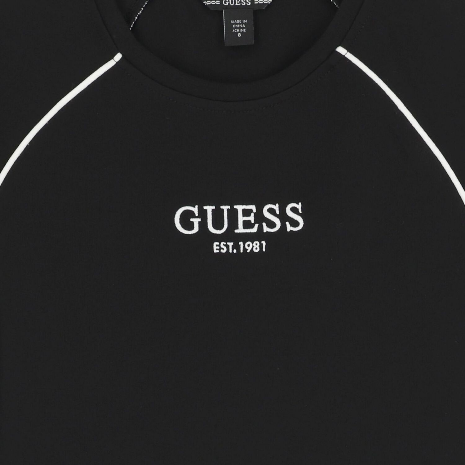 Girls Black Logo Dress, 3, hi-res