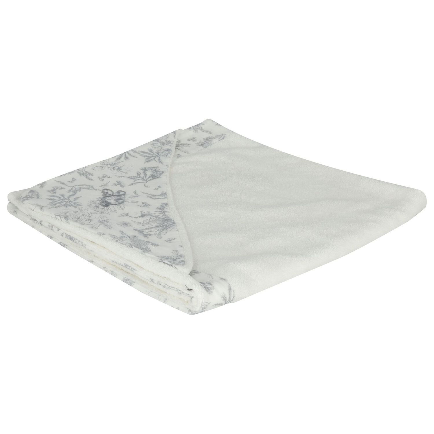 Ivory & Grey Toile De Jouy Hooded Towel, 2, hi-res
