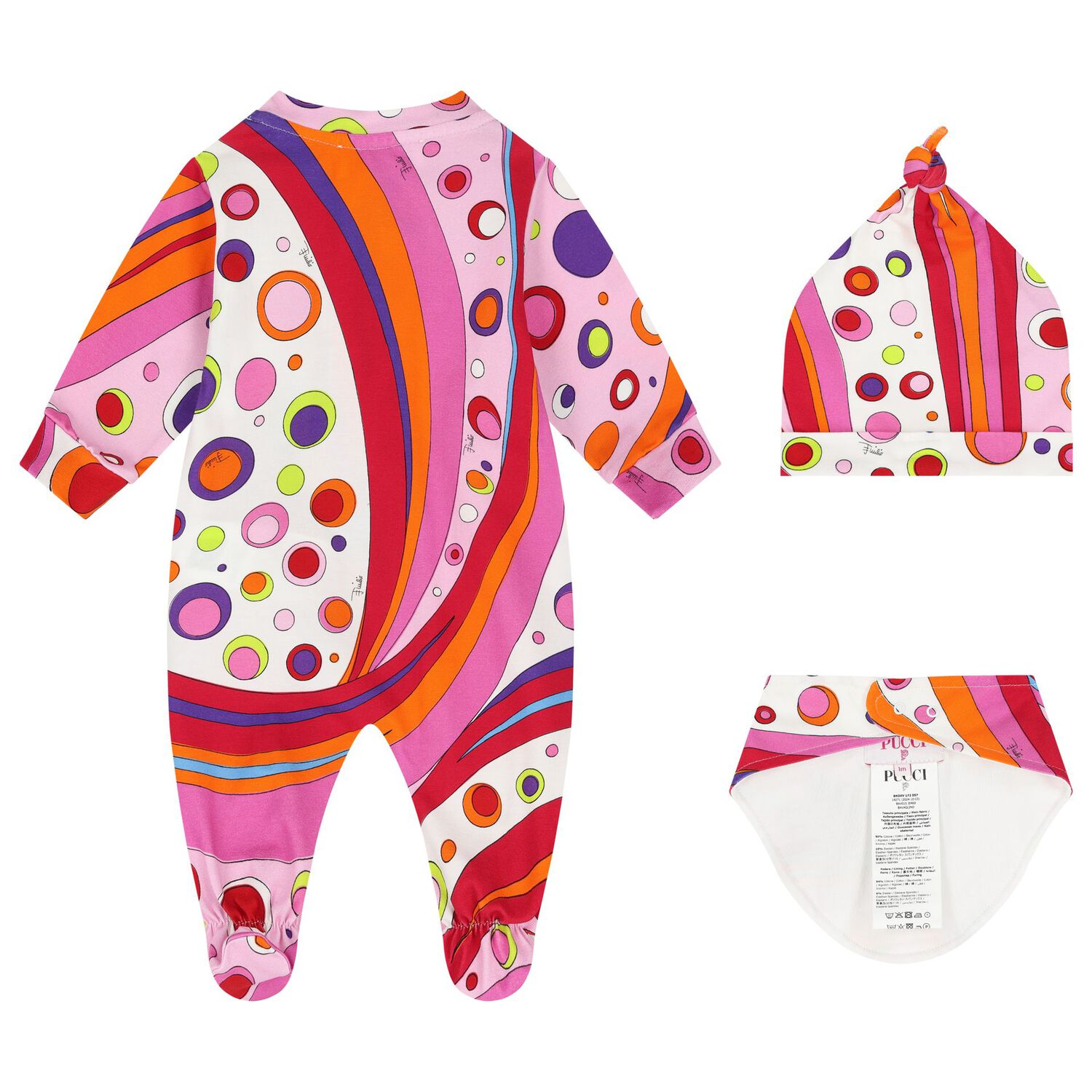 Baby Girls Multi-Coloured Fontane Babygrow Gift Set, 1, hi-res