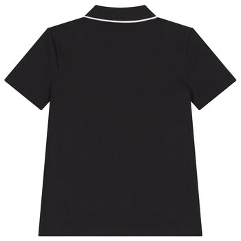 Boys White Logo Polo Shirt
