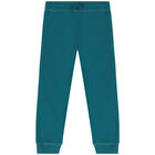 Girls Green Floral Logo Tracksuit, 1, hi-res