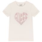 Girls Pink Logo Rhinestone T-Shirt, 2, hi-res